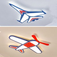 Aircraft lamp children's room lamp boy wrought iron acrylic room lamp simple modern cartoon cool led ceiling lamp