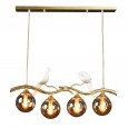 Strip restaurant bird chandelier Nordic new post-modern simple ground glass creative dining table study lamp