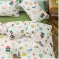 Nordic minimalist knitted cotton bed four-piece set Tianzhu cotton cotton double bed single quilt cover 1.5 / 1.8m bed