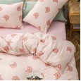 Nordic minimalist knitted cotton bed four-piece set Tianzhu cotton cotton double bed single quilt cover 1.5 / 1.8m bed