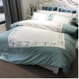 European-style model room cotton tribute bed four-piece set 60 long-staple cotton naked sleeping skin-friendly cotton quilt cover 4-piece set