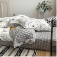 Nordic simple small fresh and cute cat cotton 1.8 meters four-piece cartoon 4 three-piece bed linen