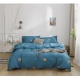 Small flower four-piece cotton knit cotton Japanese style art fan small fresh flower single double bed supplies