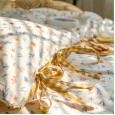 Retro lace girl small floral bed cotton four-piece set of student dormitory three-piece quilt cover