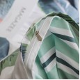 Green plant cotton four-piece large leaves fresh simple bed linen double quilt monstera spring summer Nordic style bedding