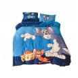 Warm cashmere baby cashmere cartoon bread Superman four-piece single three-piece bedding