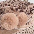 Leopard Rabbit Bunny Velvet Blanket Ball Ball Sofa Cover Blanket Car Siesta Children Velvet Blanket Soft Waxy Hanfeng Blanket