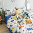 Age-reducing cartoon 13372 cotton printing four-piece double bed set quilt cover bed sheet