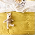 Washed cotton solid color four-piece suit cotton simple double four-piece bedding bed sheet quilt cover