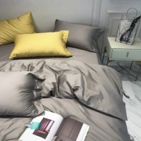Spring and summer four-piece cotton cotton Nordic style simple 60 long-staple cotton plain quilt
