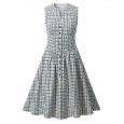 vintage dress explosive single-breasted women's retro dress