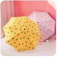 T64 girl heart umbrella folding small fresh literary sun umbrella