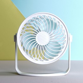 1840 creative white table set USB electric fan new wide home office desktop vertical small electric fan