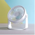 1840 creative white table set USB electric fan new wide home office desktop vertical small electric fan