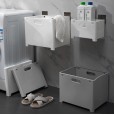 T punch-free foldable dirty clothes basket household bathroom wall-mounted storage basket wall-mounted dirty clothes Lou self-adhesive storage basket