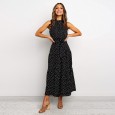 Spring and summer new women's skirt mid-length lace polka dot dress