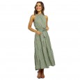 Spring and summer new women's skirt mid-length lace polka dot dress