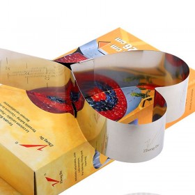 Positive stainless steel cake mold with scale and movable heart-shaped telescopic mousse ring