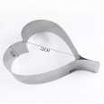 Positive stainless steel cake mold with scale and movable heart-shaped telescopic mousse ring
