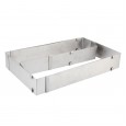 Stainless steel adjustable size cake divider rectangular mousse ring