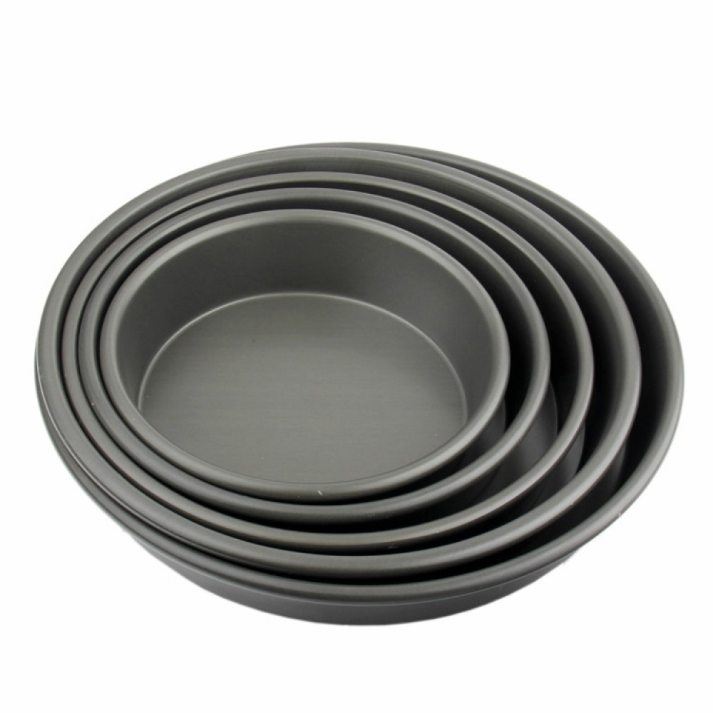 High quality dry energy aluminum alloy hard film deep pizza tray 6 inch 8 inch 9 inch QN51 / 53/54