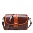 Leather handbags new fashion wild Korean shoulder bag personality small black bag oblique cross color small square bag