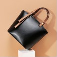 Summer new small bag female fashion cowhide women bag leather bucket bag shoulder messenger bag