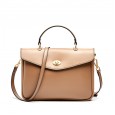 Leather handbags spring and summer new temperament ladies handbag Korean fashion briefcase simple shoulder messenger bag