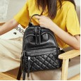 Lingge Ms. Backpack First layer cowhide backpack female new leather women bag leather bag travel backpack school bag