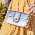 Bag summer small fresh messenger leather female bag new fashion shoulder chain small square bag wild