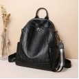 Leather shoulder bag female summer new fashion school bag casual wild first layer cowhide small backpack female bag
