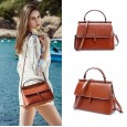 Cowhide women's bag spring and summer new leather shoulder messenger bag fashion wild texture oil wax cowhide diagonal bag