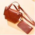 Summer new women's bag slung saddle leather women's bag wild lady leather cowhide slung shoulder retro backpack