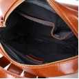 Spring and summer leather female bag fashion oil wax cowhide female shoulder bag travel bag school style backpack ladies bag