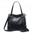 Spring and summer new fashion hot all-match simple first layer cowhide leather casual handbag shoulder bag female bag