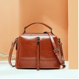 Cowhide small bag new tide crossbody bucket small bag explosion models retro oil wax leather female bag clutch bag