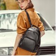 Summer New Leather Shoulder Shoulder Dual-purpose Baotou Cowhide Lady Bag Large Capacity Backpack Travel Bag