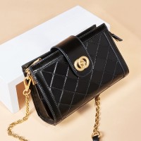 Small square bag diamond bag leather bag female summer new fashion Messenger bag chain bag small box bag