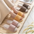 Cotton and linen slippers female summer home household cloth linen indoor home couple anti-skid four seasons spring and autumn soft bottom floor