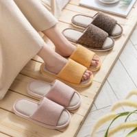 Cotton and linen slippers female summer home household cloth linen indoor home couple anti-skid four seasons spring and autumn soft bottom floor