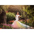 Women's lace stitching mesh yarn pregnant women trailing short-sleeved dress long skirt photography trailing dress 1921
