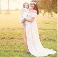 Pregnant women photo dress pregnant women open the mop dress before taking pictures 9997