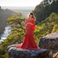 Women's mercerized cotton pregnant women ruffled sleeves trailing jumpsuit long dress photography dress 8942