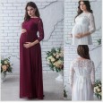 Long-sleeved lace fight according to pregnant women sexy loose trailing dress long skirt 8965 pregnant women dress