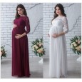 Long-sleeved lace fight according to pregnant women sexy loose trailing dress long skirt 8965 pregnant women dress