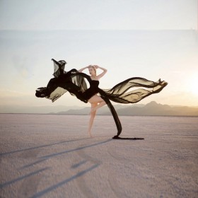 Maternity dress lace with spinning pregnant women fluttering tail fluttering sleeves long dress photography dress 1950