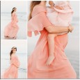 Sexy deep word collar fluttering sleeves mercerized cotton stitching chiffon loose elegant jumpsuit 1942