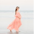 Sexy deep word collar fluttering sleeves mercerized cotton stitching chiffon loose elegant jumpsuit 1942