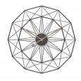 Home simple retro living room wrought iron wall clock round decorative clock metal clock mute