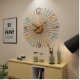 Hot selling modern fashion personality mute metal wall clock creative living room clock